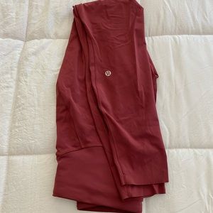 Luon cranberry color Lululemon leggings size 6